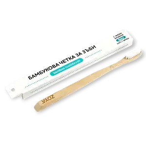 Бамбукова четка за зъби бяла