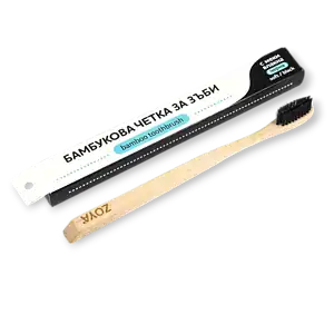 Бамбукова четка за зъби черна