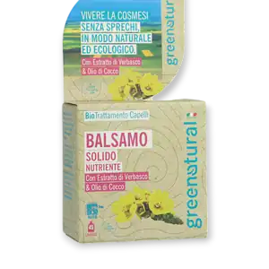 Твърд балсам за коса с екстракт от Лопен, 40 г Greenatural