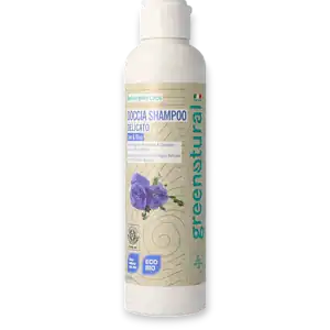 Душ гел и шампоан 2в1 Лен и Ориз Greenatural