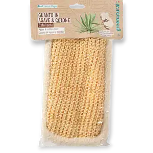 Масажна ръкавица две лица – агаве и памук Greenatural