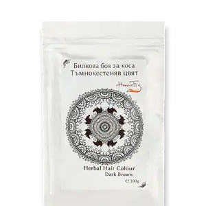 Билкова боя за коса - Тъмно кестеняв цвят HennaFox