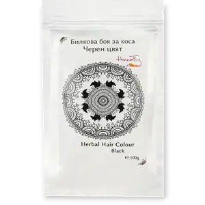Билкова боя за коса - Черен цвят HennaFox