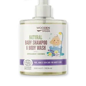 Бебешки шампоан за тяло и коса Organic Herbs 300 мл Wooden Spoon